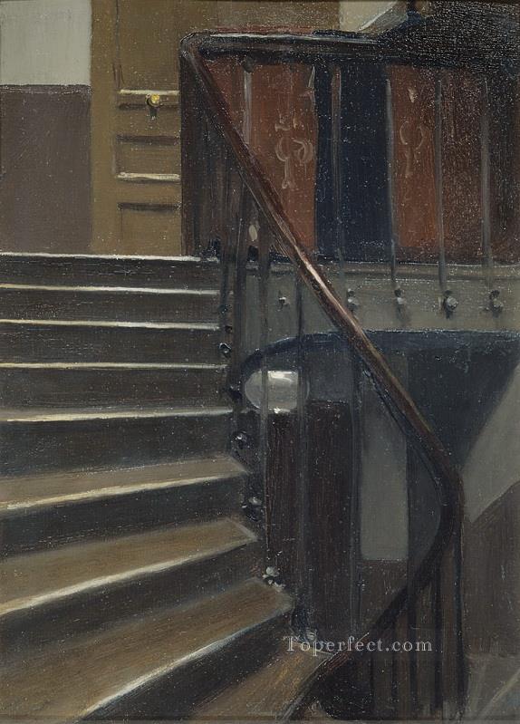 パリ リール通り48番地の階段 エドワード・ホッパー油絵